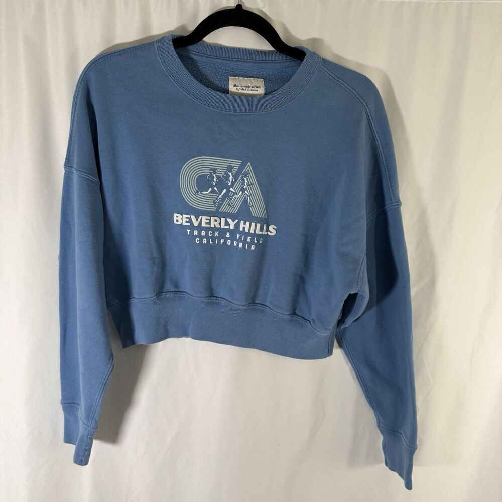 Abercrombie Fitch Sweater Women's XS Beverly Hills Track Field Soft AF Cropped
